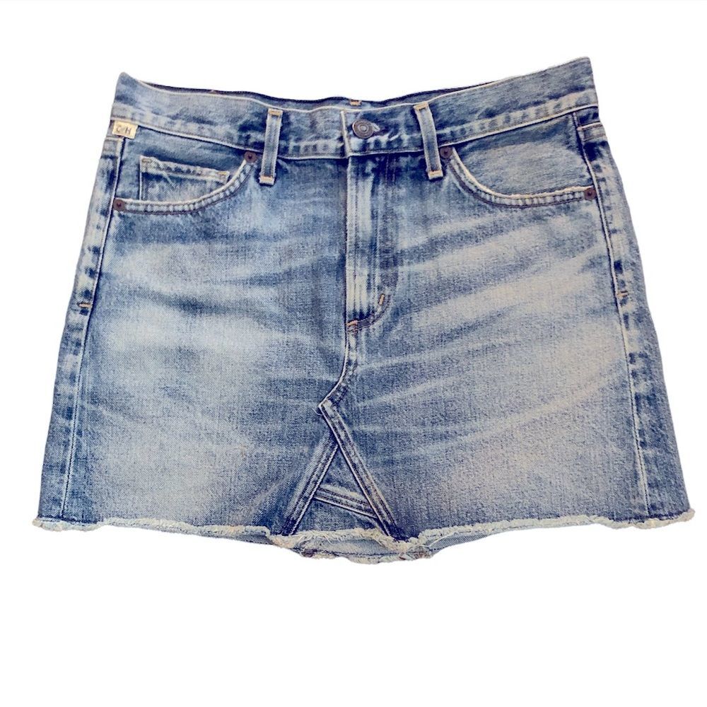 Citizens of Humanity Y2K Denim Cut Off Mini Skirt 26